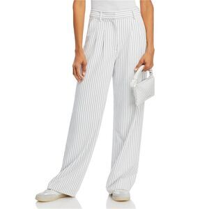 French Connection Womens Pinstripe Casual Wide Leg Pants, Multicoloured, 10, DM